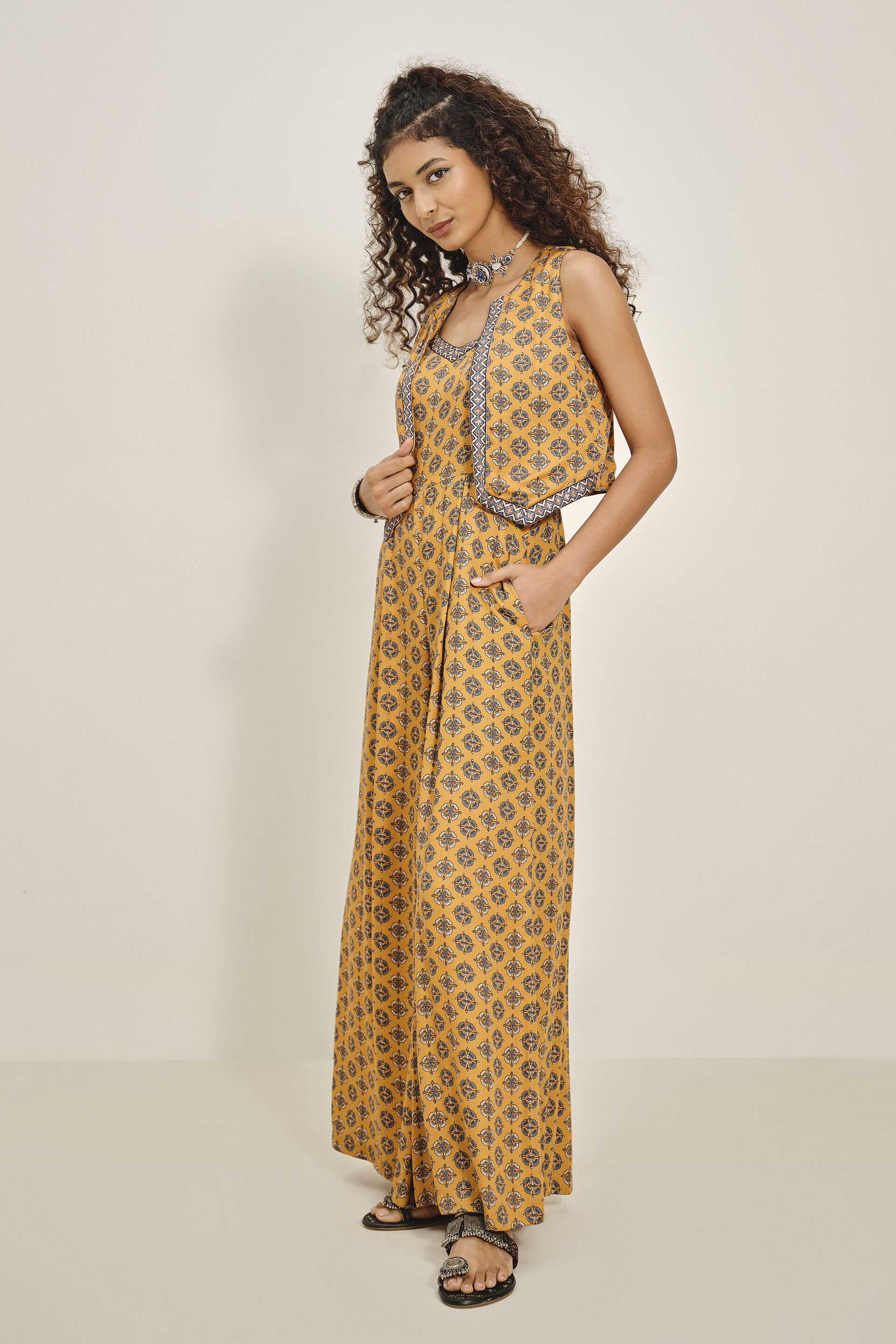 Mast Mustard Jumpsuit Set, Mustard, image 5